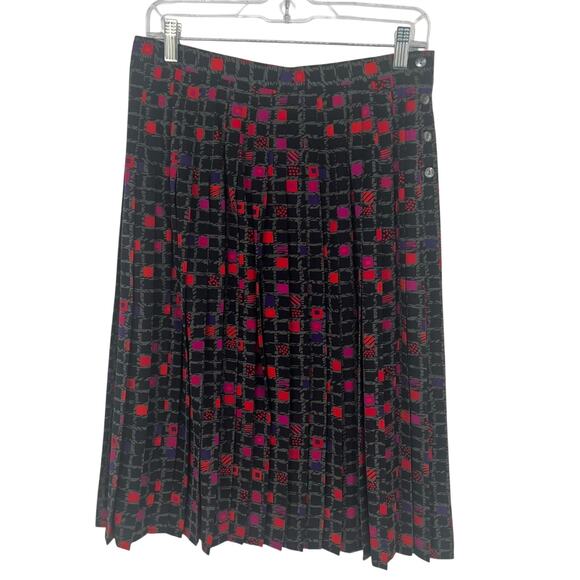 Jaeger Vintage Skirt Set - Size 14 - Black, Red, Purple, Pink - Picture 2 of 11